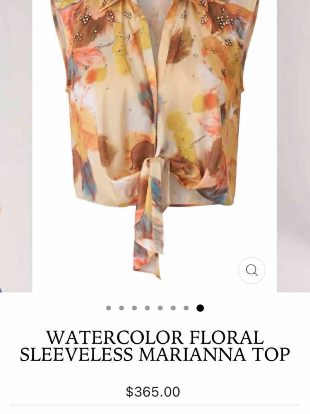 NWT Cinq à Sept Watercolor Floral Sleeveless Marianna Top - Picture 2 of 3